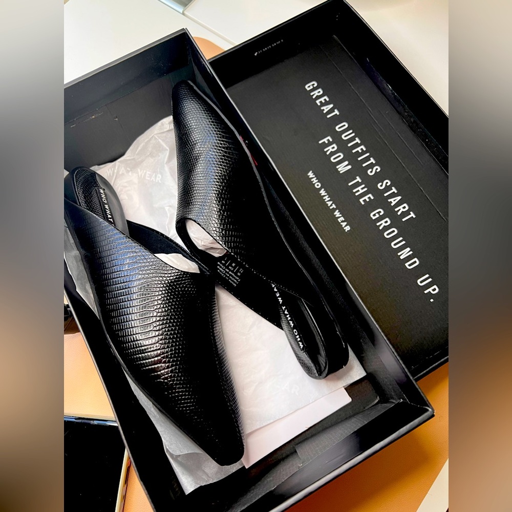 Who What Wear mules Black in excellent condition